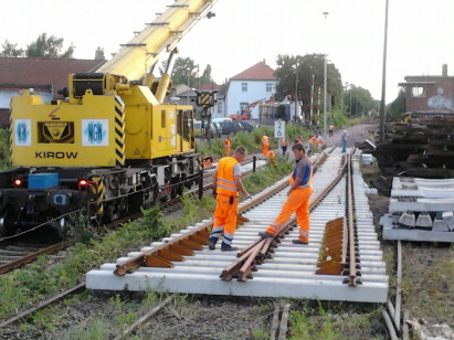 Weichenumbau mit der Firma Falkenhahn