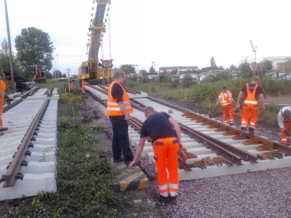 Weichenumbau mit der Firma Falkenhahn